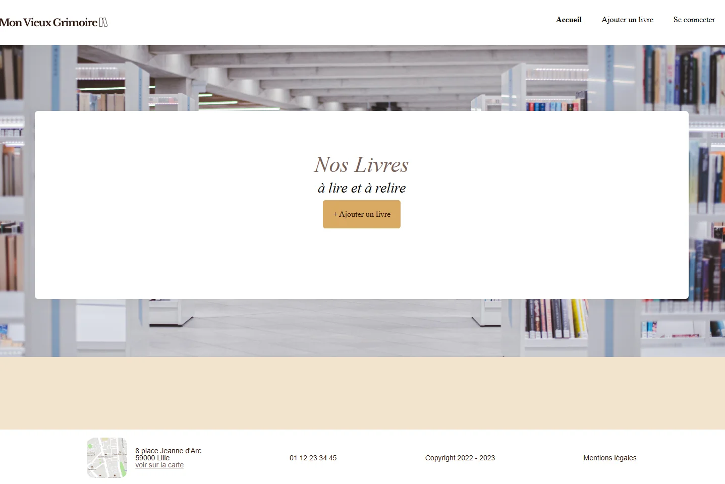 Aperçu du projet Mon vieux grimoire