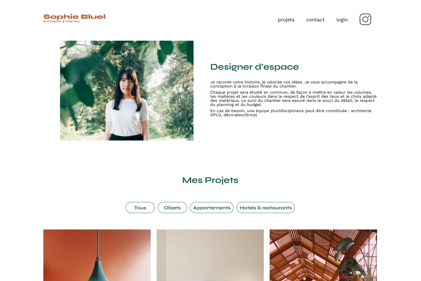 Aperçu du projet Sophie Bluel